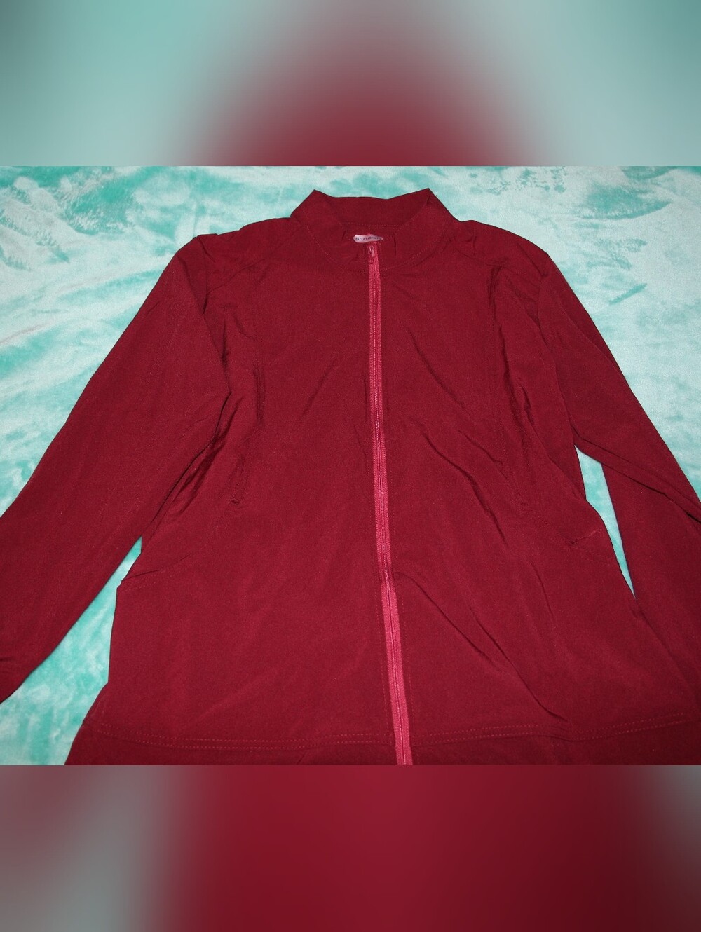 Women's Burgundy Scrub Top